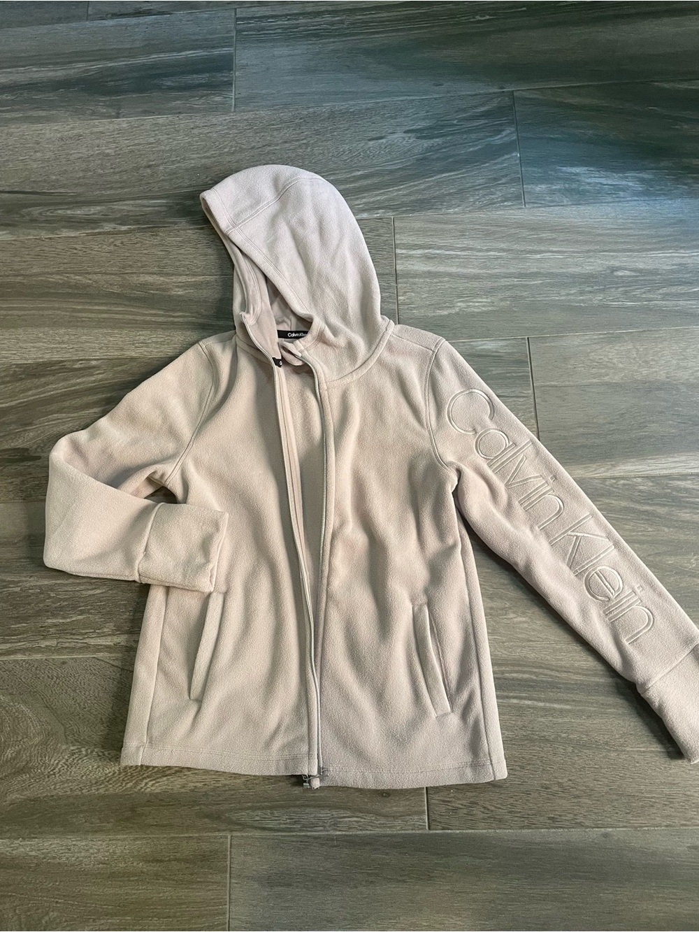 Calvin Klein Light muave Hooded Zip Jacket